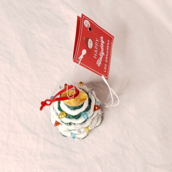 Mini Christmas Tree Ornament Lights 4.5 in Tall Festive Holiday Decoration - Picture 4 of 5